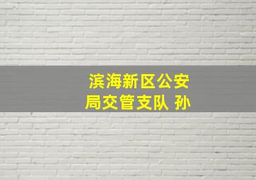 滨海新区公安局交管支队 孙